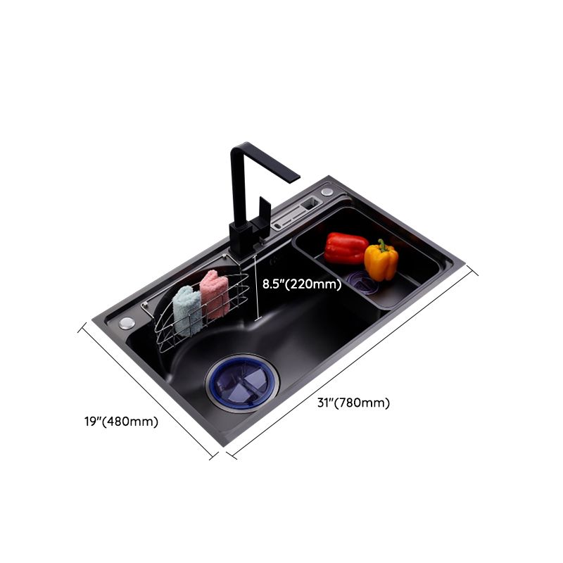 Stainless Steel Kitchen Sink Single Bowl Kitchen Sink(Not Included Faucet) Clearhalo 'Home Improvement' 'home_improvement' 'home_improvement_kitchen_sinks' 'Kitchen Remodel & Kitchen Fixtures' 'Kitchen Sinks & Faucet Components' 'Kitchen Sinks' 'kitchen_sinks' 1200x1200_b2433390-be16-4456-b8a6-096af9b9de4d