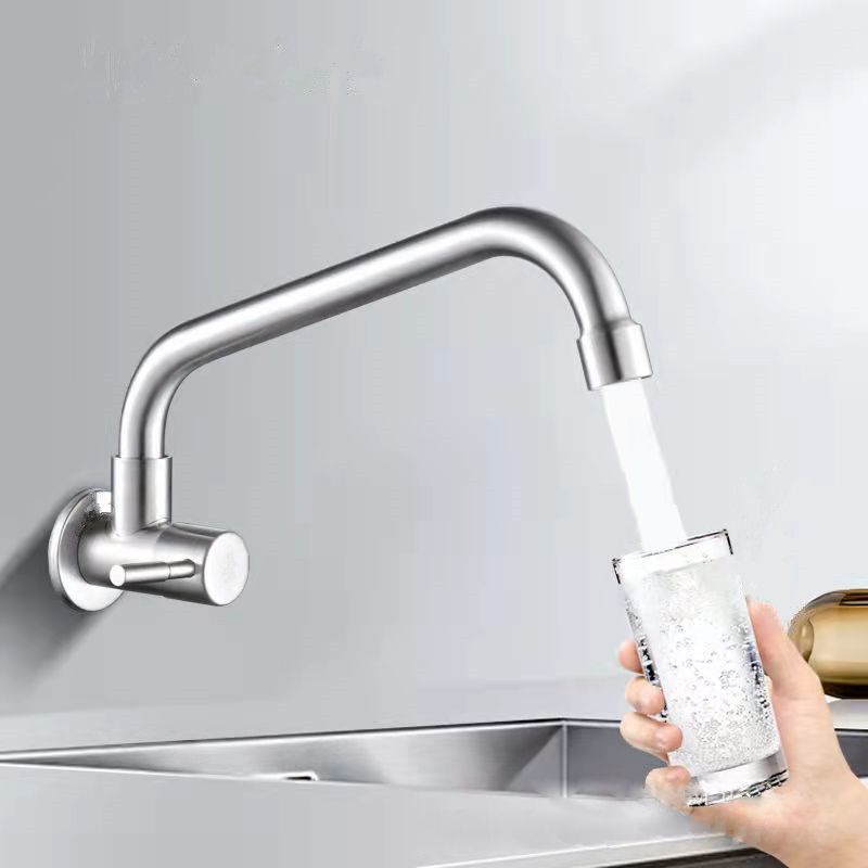 Modern Stainless Steel One Handle Pot Filler Low Profile Filler Clearhalo 'Home Improvement' 'home_improvement' 'home_improvement_kitchen_faucets' 'Kitchen Faucets' 'Kitchen Remodel & Kitchen Fixtures' 'Kitchen Sinks & Faucet Components' 'kitchen_faucets' 1200x1200_b252636b-93ee-4ac8-ada1-2c923ec3dc41
