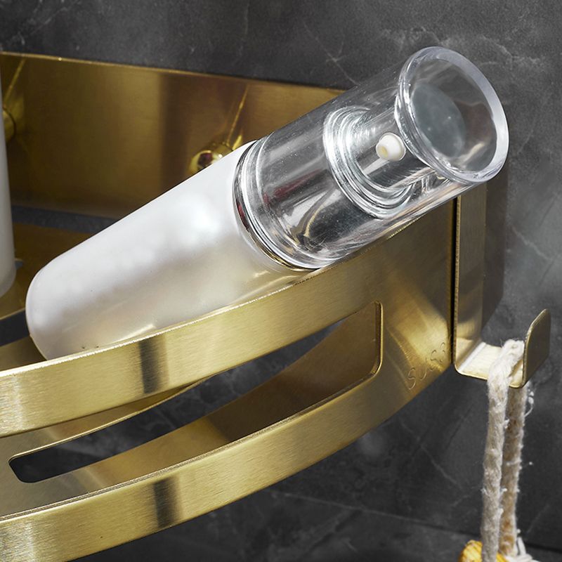 Modern Gold/Silver 3-Piece Bathroom Accessory Set, Bath Shelf Clearhalo 'Bathroom Hardware Sets' 'Bathroom Hardware' 'Bathroom Remodel & Bathroom Fixtures' 'bathroom_hardware_sets' 'Home Improvement' 'home_improvement' 'home_improvement_bathroom_hardware_sets' 1200x1200_b253a13a-0bdf-4a81-a3cd-83213879cead