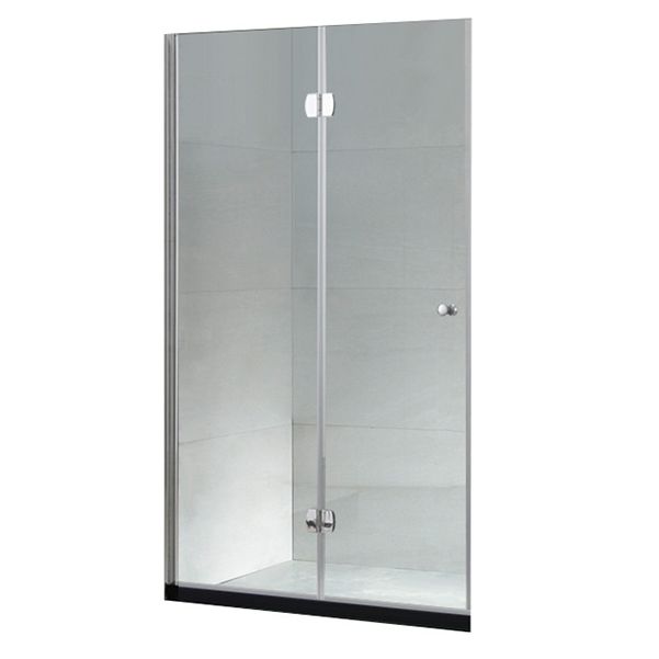 Semi Frameless Tempered Glass Shower Screen Folding Shower Door Clearhalo 'Bathroom Remodel & Bathroom Fixtures' 'Home Improvement' 'home_improvement' 'home_improvement_shower_tub_doors' 'Shower and Tub Doors' 'shower_tub_doors' 'Showers & Bathtubs' 1200x1200_b2564c90-2e4b-429d-ac7e-cb864ae871ed