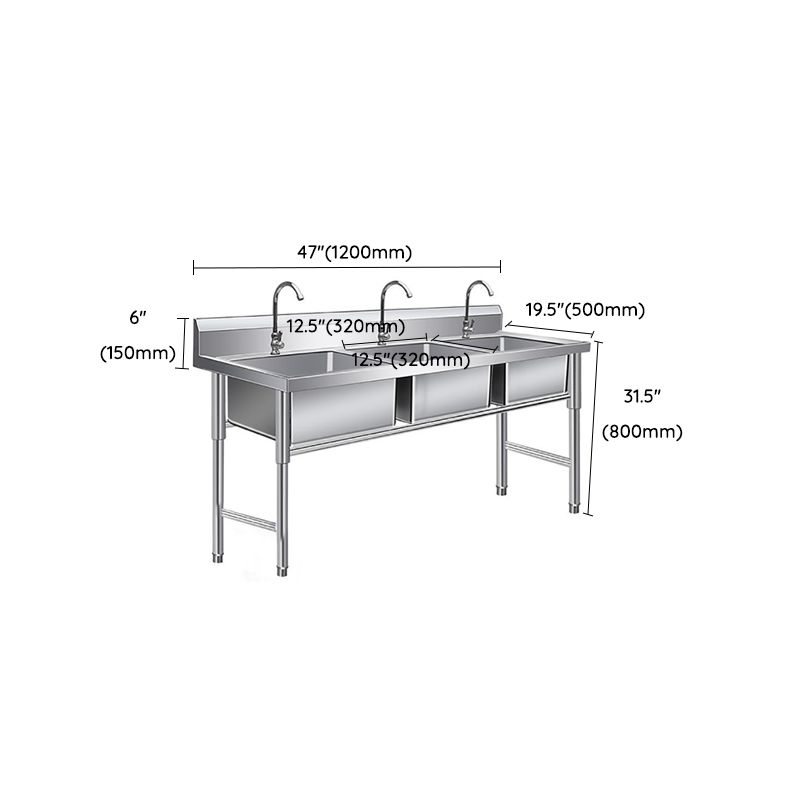 Stainless Steel Kitchen Sink Freestanding Kitchen Sink with Faucet Included Clearhalo 'Home Improvement' 'home_improvement' 'home_improvement_kitchen_sinks' 'Kitchen Remodel & Kitchen Fixtures' 'Kitchen Sinks & Faucet Components' 'Kitchen Sinks' 'kitchen_sinks' 1200x1200_b26988d3-8e56-4534-bd99-e11db4fecec6