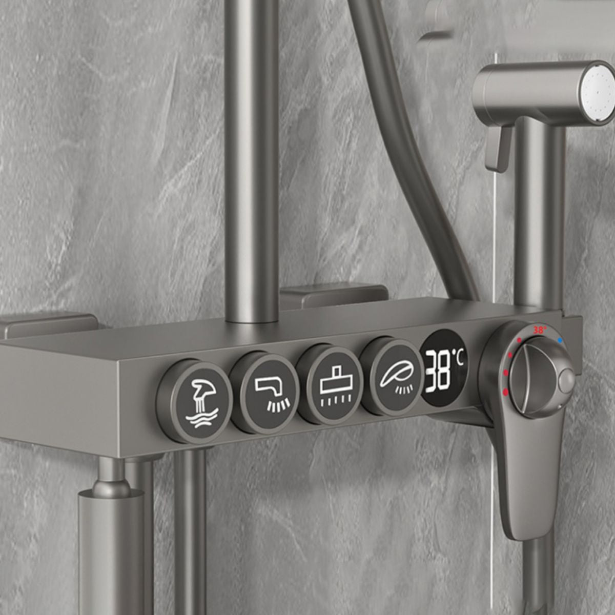 Modern Shower Combo Brass Handheld Shower Head Wall Mounted Shower Set Clearhalo 'Bathroom Remodel & Bathroom Fixtures' 'Home Improvement' 'home_improvement' 'home_improvement_shower_faucets' 'Shower Faucets & Systems' 'shower_faucets' 'Showers & Bathtubs Plumbing' 'Showers & Bathtubs' 1200x1200_b26aae2d-a79d-4b3d-a76a-e67ac343abdd