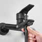 Wall Mount Fixed Bathtub Faucet Lever Handle with Hand Shower Clearhalo 'Bathroom Remodel & Bathroom Fixtures' 'Bathtub Faucets' 'bathtub_faucets' 'Home Improvement' 'home_improvement' 'home_improvement_bathtub_faucets' 1200x1200_b26d9457-93b4-4286-9fc6-06ce280165ee