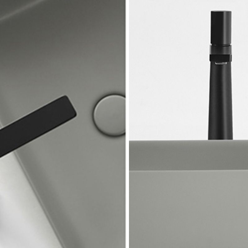 Contemporary Bathroom Sink Rectangular Porcelain Vessel Lavatory Sink with Pop-Up Drain Clearhalo 'Bathroom Remodel & Bathroom Fixtures' 'Bathroom Sinks & Faucet Components' 'Bathroom Sinks' 'bathroom_sink' 'Home Improvement' 'home_improvement' 'home_improvement_bathroom_sink' 1200x1200_b27852a9-437c-4d42-9d9a-7312e91ad1bd