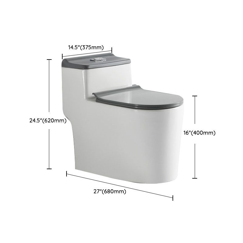 Traditional Floor Mounted Toilet Siphon Jet One-Piece Flush Toilet with Slow Close Seat Clearhalo 'Bathroom Remodel & Bathroom Fixtures' 'Home Improvement' 'home_improvement' 'home_improvement_toilets' 'Toilets & Bidets' 'Toilets' 1200x1200_b27cc0a7-c391-4338-b920-abcc396bca5a