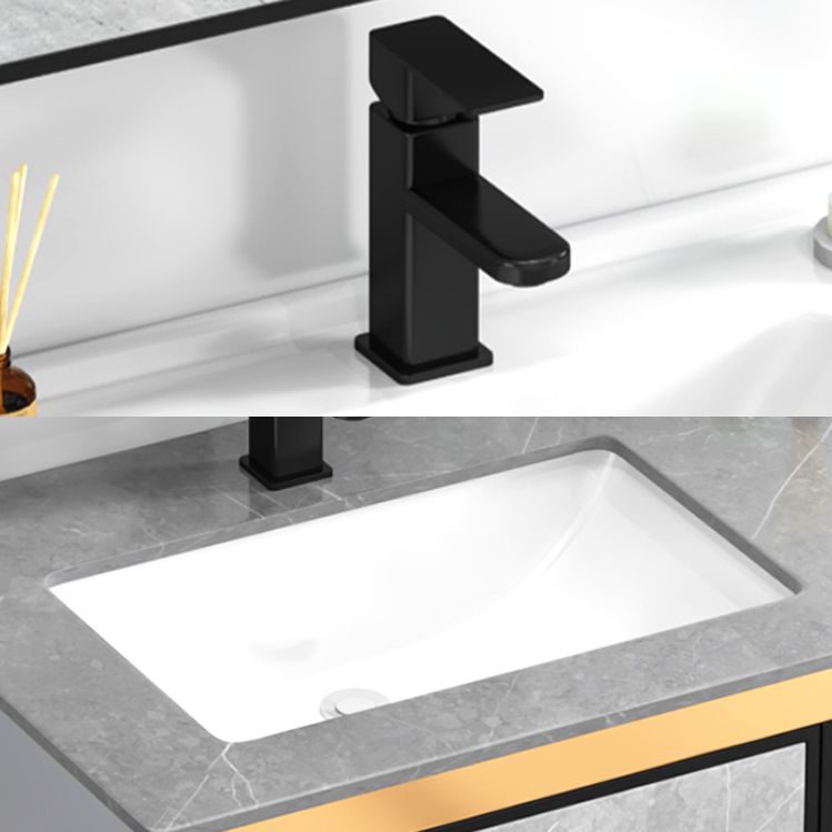 Modern Gray Stone Vanity Set Single-Sink Wall Mount Rectangular Vanity Set Clearhalo 'Bathroom Remodel & Bathroom Fixtures' 'Bathroom Vanities' 'bathroom_vanities' 'Home Improvement' 'home_improvement' 'home_improvement_bathroom_vanities' 1200x1200_b27daa8d-1edd-4389-811c-297fc98ac110