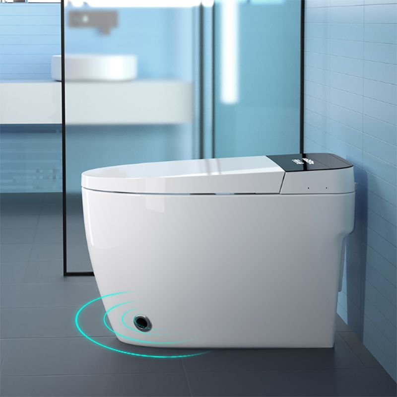 Contemporary Floor Standing Bidet Foot Sensor Elongated Heated Seat White Clearhalo 'Bathroom Remodel & Bathroom Fixtures' 'Bidets' 'Home Improvement' 'home_improvement' 'home_improvement_bidets' 'Toilets & Bidets' 1200x1200_b293b136-06ab-4aa1-985d-50db8f44d7c2