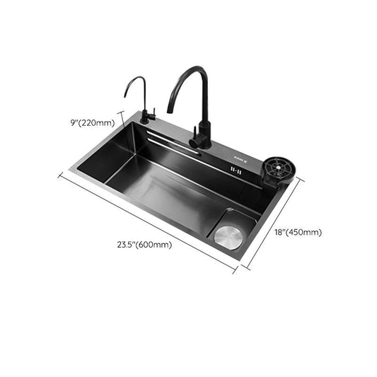 Contemporary Kitchen Sink Stainless Steel Kitchen Sink with Drain Assembly Clearhalo 'Home Improvement' 'home_improvement' 'home_improvement_kitchen_sinks' 'Kitchen Remodel & Kitchen Fixtures' 'Kitchen Sinks & Faucet Components' 'Kitchen Sinks' 'kitchen_sinks' 1200x1200_b299cb79-3fd0-4fec-89ff-a58539932ae2
