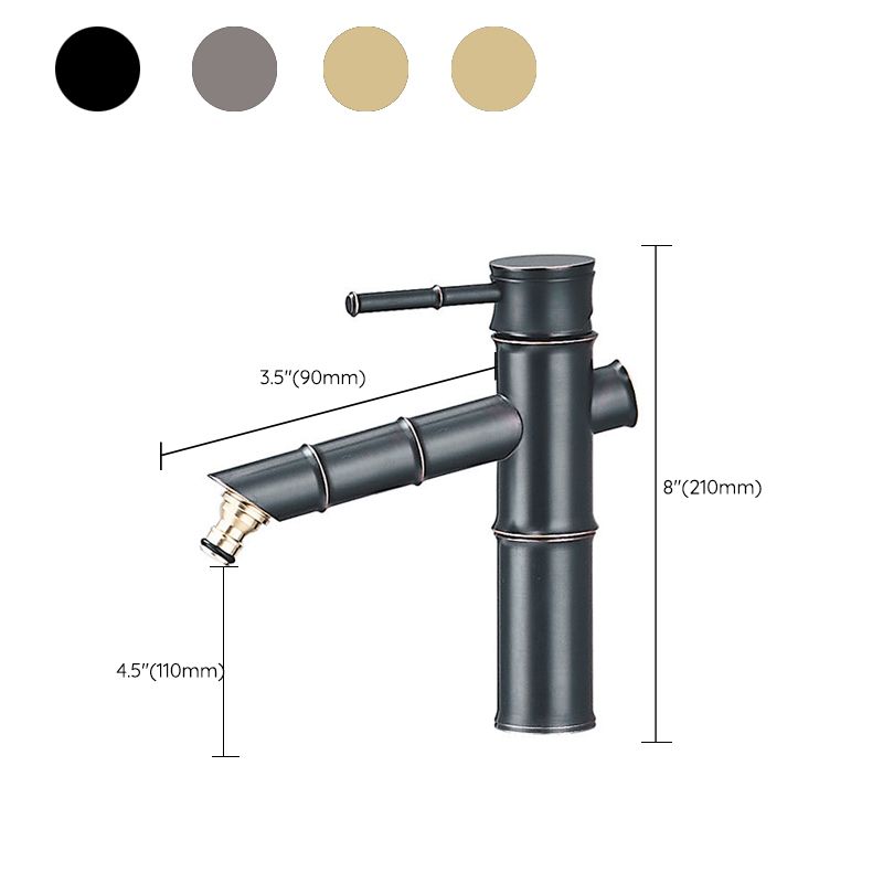 Farmhouse Vessel Sink Faucet Copper 1-Handle Low Arc Vessel Faucet for Bathroom Clearhalo 'Bathroom Remodel & Bathroom Fixtures' 'Bathroom Sink Faucets' 'Bathroom Sinks & Faucet Components' 'bathroom_sink_faucets' 'Home Improvement' 'home_improvement' 'home_improvement_bathroom_sink_faucets' 1200x1200_b2c70f3b-885e-4fd8-ad70-193bd67df80a