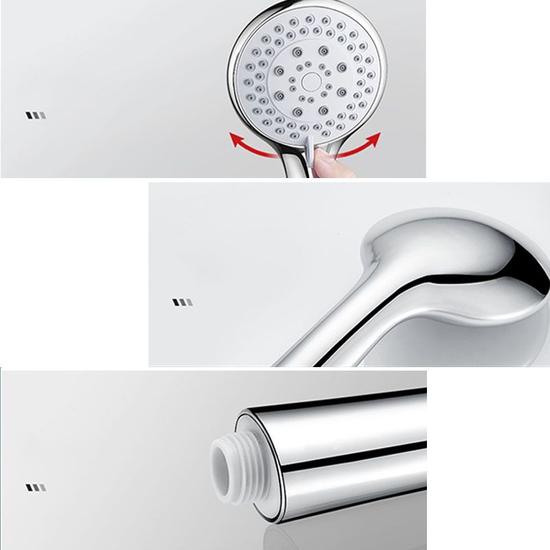 Modern Handheld Shower Head Self-Cleaning Wall-Mount Shower Head Clearhalo 'Bathroom Remodel & Bathroom Fixtures' 'Home Improvement' 'home_improvement' 'home_improvement_shower_heads' 'Shower Heads' 'shower_heads' 'Showers & Bathtubs Plumbing' 'Showers & Bathtubs' 1200x1200_b2cbd9a4-7f82-422b-97c0-9b9f25431c0b
