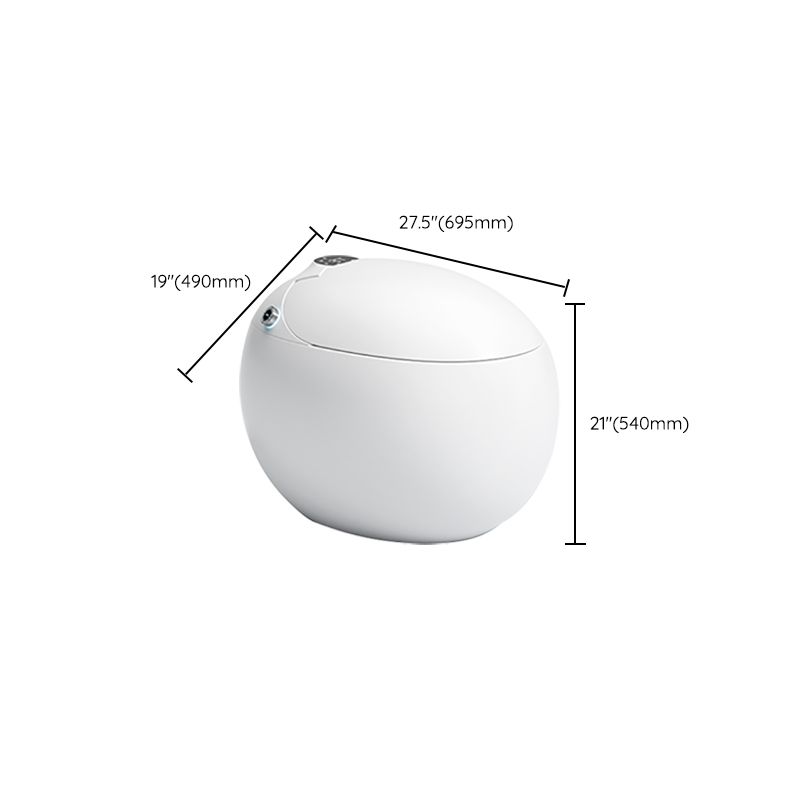 Contemporary Foot Sensor Ceramic Heated Seat White Round Floor Mount Bidet Clearhalo 'Bathroom Remodel & Bathroom Fixtures' 'Bidets' 'Home Improvement' 'home_improvement' 'home_improvement_bidets' 'Toilets & Bidets' 1200x1200_b2ce3711-4ad2-406d-9349-503f4868b7c2