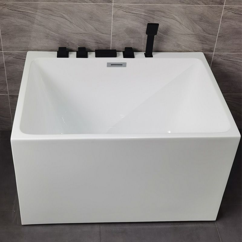 Back to Wall Soaking Bathtub Modern Antique Finish Rectangular Bath Tub Clearhalo 'Bathroom Remodel & Bathroom Fixtures' 'Bathtubs' 'Home Improvement' 'home_improvement' 'home_improvement_bathtubs' 'Showers & Bathtubs' 1200x1200_b2d5ec10-45d1-42c0-9f92-b610f742f645