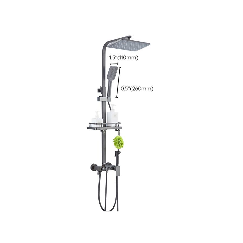Modern Adjustable Shower Stainless Steel Shower Head Shower Faucet on Wall Clearhalo 'Bathroom Remodel & Bathroom Fixtures' 'Home Improvement' 'home_improvement' 'home_improvement_shower_faucets' 'Shower Faucets & Systems' 'shower_faucets' 'Showers & Bathtubs Plumbing' 'Showers & Bathtubs' 1200x1200_b2e426ef-b9ad-445c-bd19-bba0b2d05a80