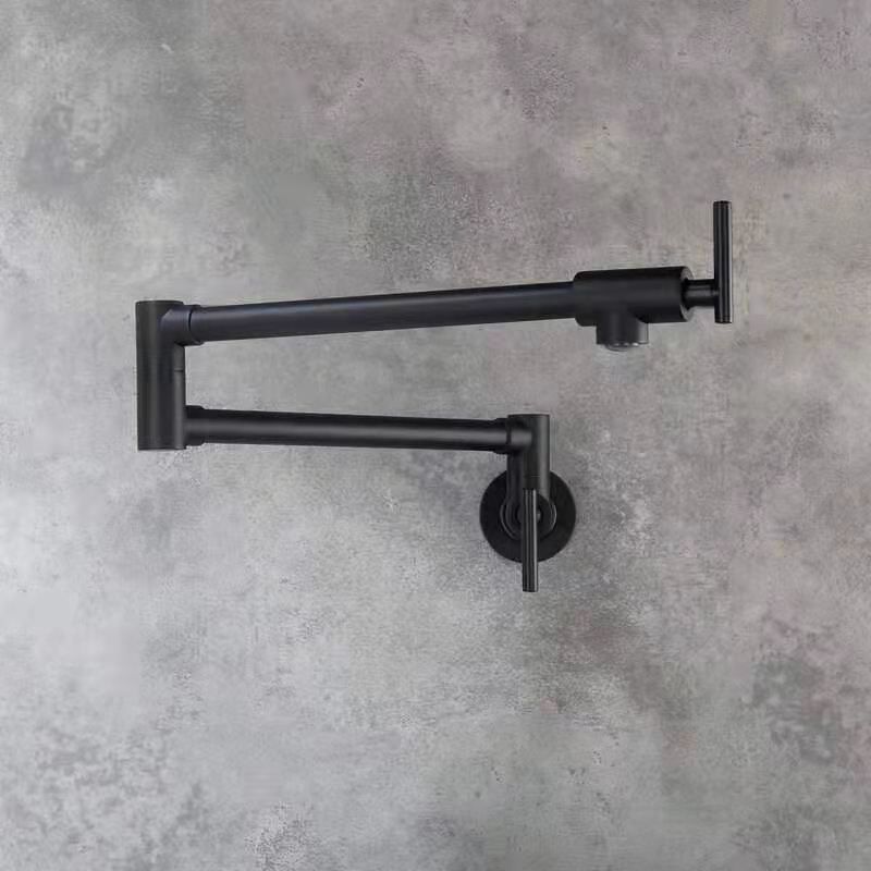 Black Pot Filler Single Lever Handle Modern Swivel 1-Hole Copper Kitchen Faucet Clearhalo 'Home Improvement' 'home_improvement' 'home_improvement_kitchen_faucets' 'Kitchen Faucets' 'Kitchen Remodel & Kitchen Fixtures' 'Kitchen Sinks & Faucet Components' 'kitchen_faucets' 1200x1200_b2ecdff3-9239-4f45-a38b-bcc542a4be98