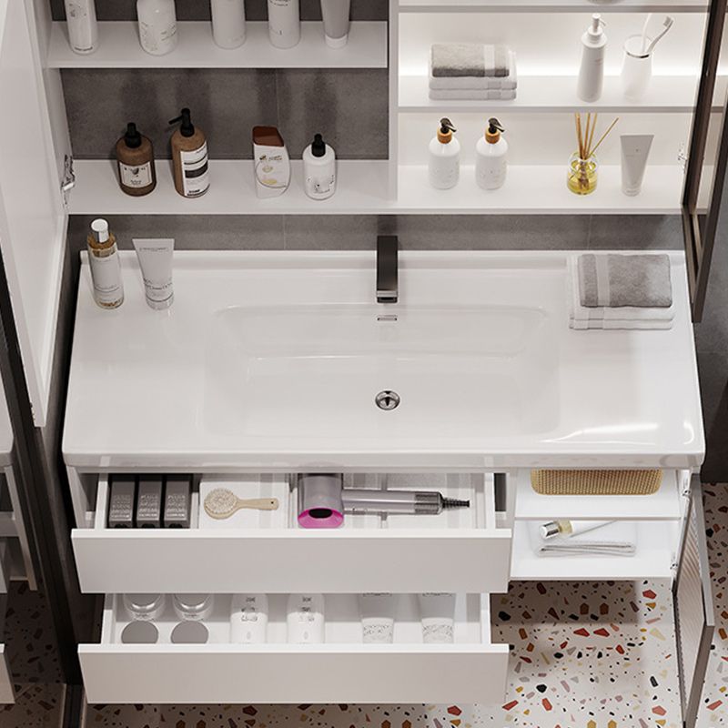 Modern Sink Vanity Bathroom Color Block Wall Mount Vanity Cabinet Clearhalo 'Bathroom Remodel & Bathroom Fixtures' 'Bathroom Vanities' 'bathroom_vanities' 'Home Improvement' 'home_improvement' 'home_improvement_bathroom_vanities' 1200x1200_b2f3ff75-ac8b-4d5a-abee-253a796058ba