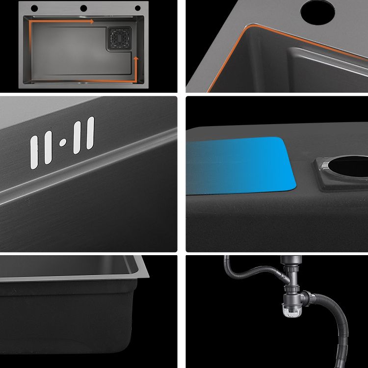 Modern Style Kitchen Sink Stainless Steel Drop-In Noise-cancelling Design Kitchen Sink Clearhalo 'Home Improvement' 'home_improvement' 'home_improvement_kitchen_sinks' 'Kitchen Remodel & Kitchen Fixtures' 'Kitchen Sinks & Faucet Components' 'Kitchen Sinks' 'kitchen_sinks' 1200x1200_b2f4b6b1-2cc5-49b3-88de-f7beefa594de