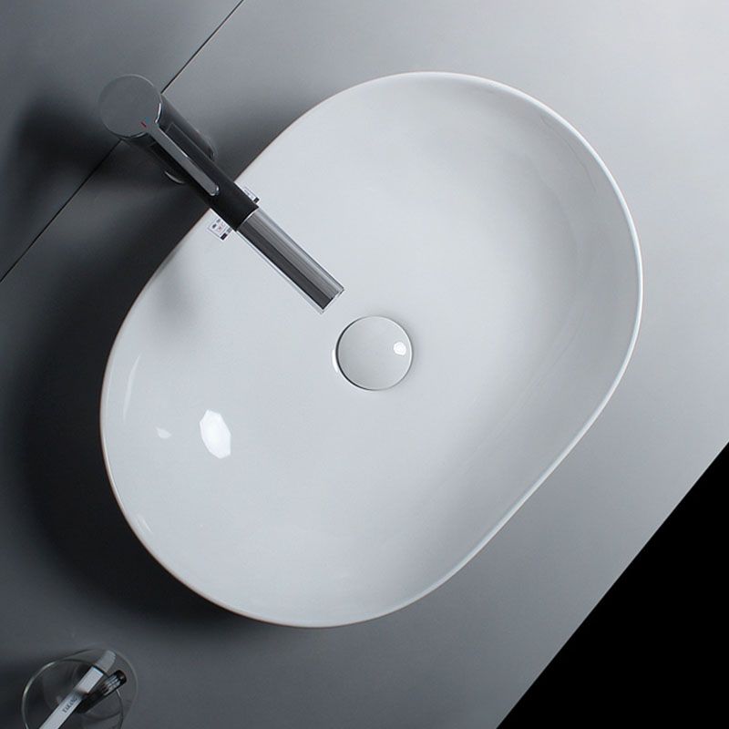 White Vessel Sink Faucet Porcelain Bathroom Sink with Pop-Up Drain Clearhalo 'Bathroom Remodel & Bathroom Fixtures' 'Bathroom Sinks & Faucet Components' 'Bathroom Sinks' 'bathroom_sink' 'Home Improvement' 'home_improvement' 'home_improvement_bathroom_sink' 1200x1200_b3142de0-7e5d-4d03-8c6e-36a46eabddbe