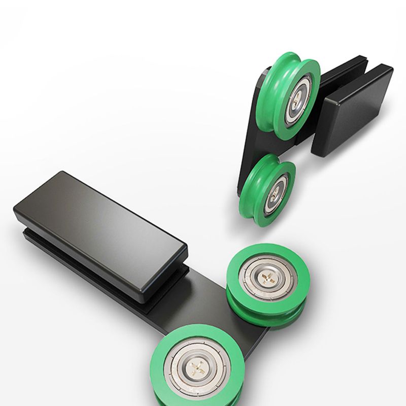 Bypass Semi Frameless Shower Door Tempered Glass Shower Door in Black Clearhalo 'Bathroom Remodel & Bathroom Fixtures' 'Home Improvement' 'home_improvement' 'home_improvement_shower_tub_doors' 'Shower and Tub Doors' 'shower_tub_doors' 'Showers & Bathtubs' 1200x1200_b31d3e86-f3bd-4f68-9268-dcb6b8634422