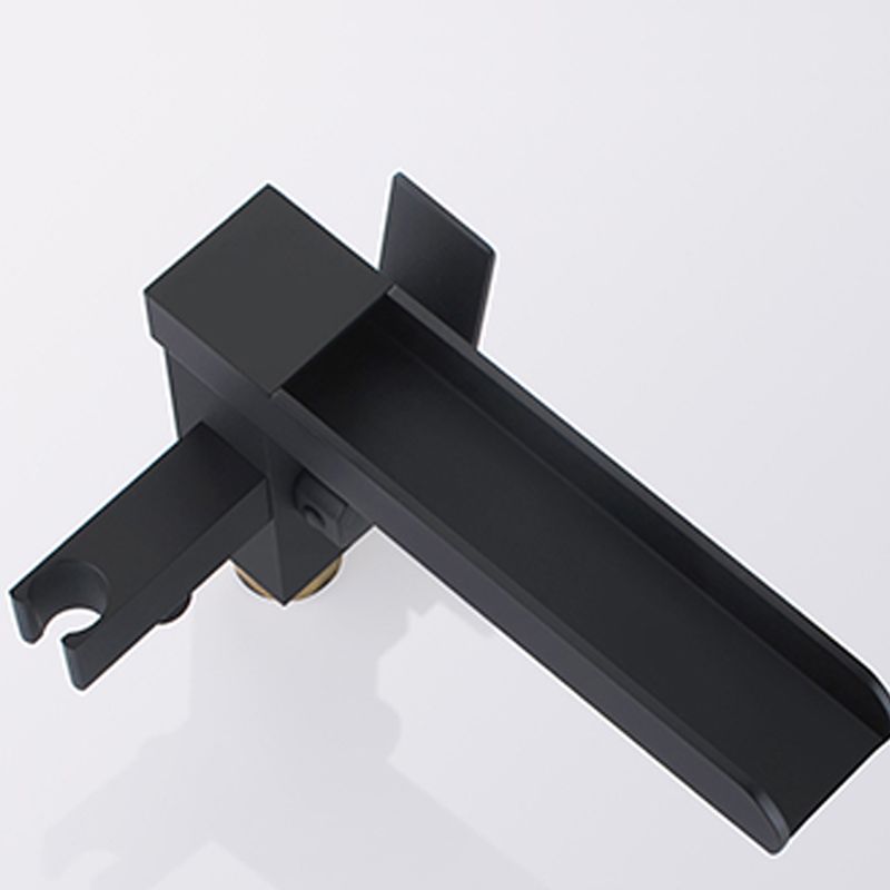 Modern Freestanding Tub Filler Trim Brass Floor Mounted with Handles Tub Faucet Clearhalo 'Bathroom Remodel & Bathroom Fixtures' 'Bathtub Faucets' 'bathtub_faucets' 'Home Improvement' 'home_improvement' 'home_improvement_bathtub_faucets' 1200x1200_b320c5d1-81b2-4a84-9867-065efee85def