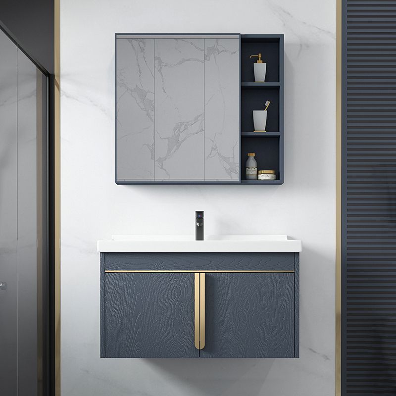 Contemporary Wall Mount Bath Vanity Mirror Cabinet Vanity Cabinet with Storage Shelving Clearhalo 'Bathroom Remodel & Bathroom Fixtures' 'Bathroom Vanities' 'bathroom_vanities' 'Home Improvement' 'home_improvement' 'home_improvement_bathroom_vanities' 1200x1200_b32773a9-c1cf-4163-8165-3520464c37d1