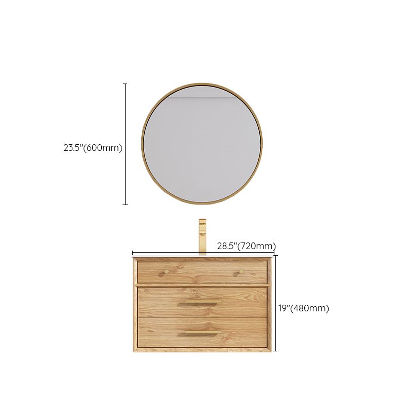 Wood Freestanding Vanity Set Drawers Rectangle Single Sink Bathroom Vanity with Mirror Clearhalo 'Bathroom Remodel & Bathroom Fixtures' 'Bathroom Vanities' 'bathroom_vanities' 'Home Improvement' 'home_improvement' 'home_improvement_bathroom_vanities' 1200x1200_b32b31f4-7214-4207-ab8b-c336cbe73034