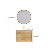 Wood Freestanding Vanity Set Drawers Rectangle Single Sink Bathroom Vanity with Mirror Clearhalo 'Bathroom Remodel & Bathroom Fixtures' 'Bathroom Vanities' 'bathroom_vanities' 'Home Improvement' 'home_improvement' 'home_improvement_bathroom_vanities' 1200x1200_b32b31f4-7214-4207-ab8b-c336cbe73034