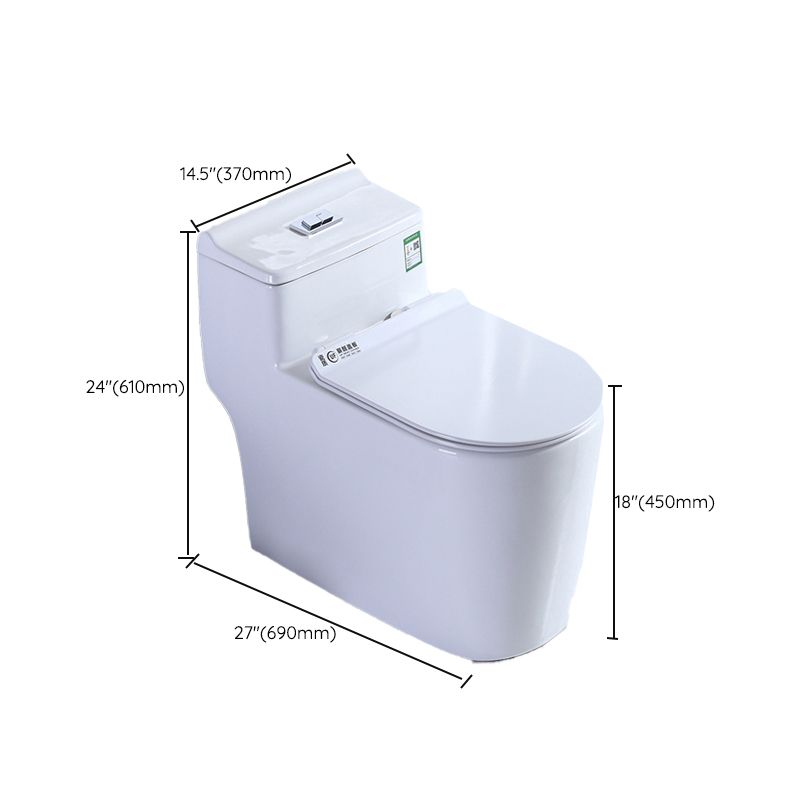 Contemporary 1 Piece Flush Toilet Floor Mounted White Toilet Bowl for Bathroom Clearhalo 'Bathroom Remodel & Bathroom Fixtures' 'Home Improvement' 'home_improvement' 'home_improvement_toilets' 'Toilets & Bidets' 'Toilets' 1200x1200_b334f9cd-748b-4d19-822a-9825d82f9f89