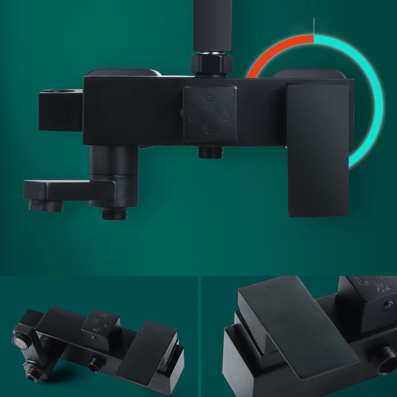 Contemporary Style Shower System Spot Resist Wall Mounted Copper Shower System Clearhalo 'Bathroom Remodel & Bathroom Fixtures' 'Home Improvement' 'home_improvement' 'home_improvement_shower_faucets' 'Shower Faucets & Systems' 'shower_faucets' 'Showers & Bathtubs Plumbing' 'Showers & Bathtubs' 1200x1200_b3413090-46f9-419f-8843-ef6800253b68