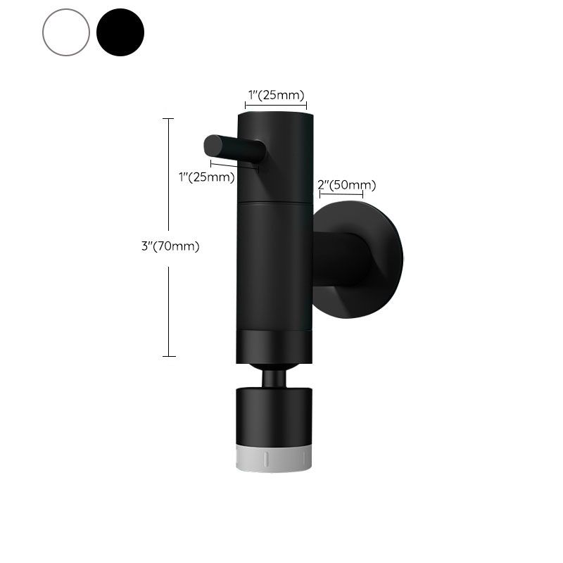 Contemporary Wall Mounted Bathroom Faucet Single Hole Solid Brass Circular Faucet Clearhalo 'Bathroom Remodel & Bathroom Fixtures' 'Bathroom Sink Faucets' 'Bathroom Sinks & Faucet Components' 'bathroom_sink_faucets' 'Home Improvement' 'home_improvement' 'home_improvement_bathroom_sink_faucets' 1200x1200_b341ab7a-cd00-4447-b1b9-0120c691a820