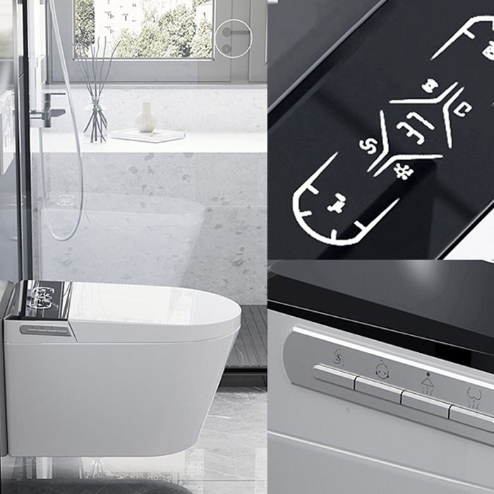 Contemporary 14.9" H Electronic Elongated Toilet Wall Mounted Bidet Clearhalo 'Bathroom Remodel & Bathroom Fixtures' 'Bidets' 'Home Improvement' 'home_improvement' 'home_improvement_bidets' 'Toilets & Bidets' 1200x1200_b3445cec-66d5-46f2-ac9a-6bcdf4b2e6ec