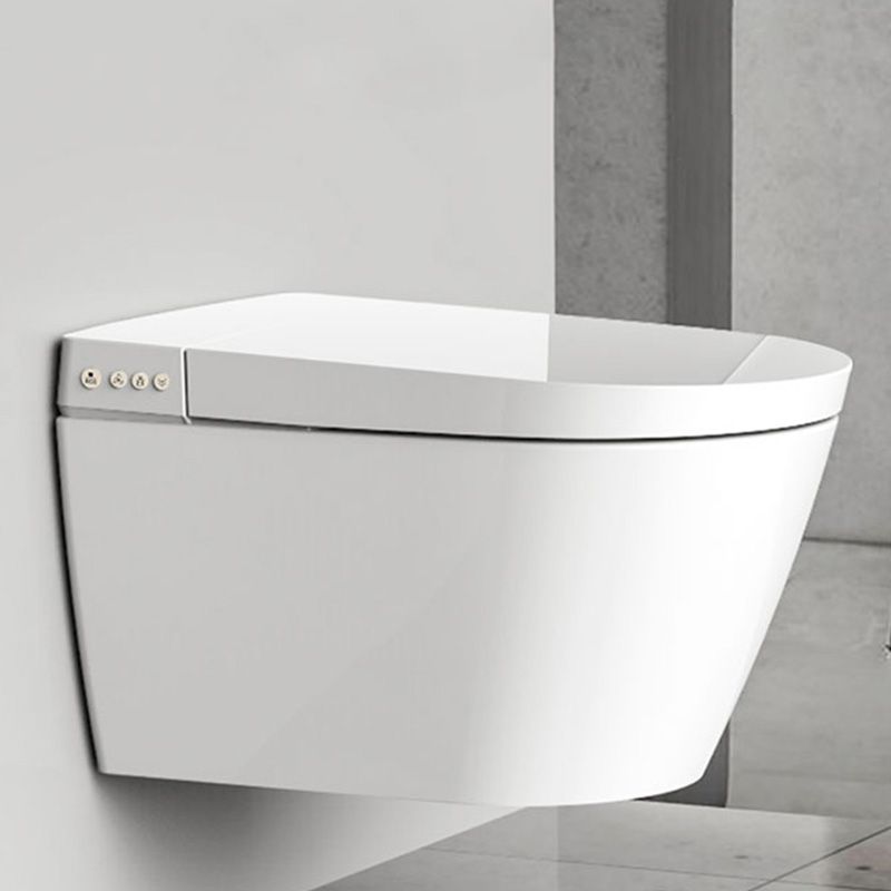 Contemporary Wall Hung Toilet Set Finish with Heated Seat in White Clearhalo 'Bathroom Remodel & Bathroom Fixtures' 'Bidets' 'Home Improvement' 'home_improvement' 'home_improvement_bidets' 'Toilets & Bidets' 1200x1200_b3512f2c-25f3-41d4-9753-d8097b824b60