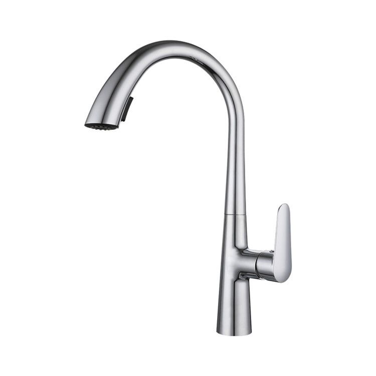 Modern 1-Handle Faucets Copper with Pull Out Sprayer Gooseneck Faucets Clearhalo 'Home Improvement' 'home_improvement' 'home_improvement_kitchen_faucets' 'Kitchen Faucets' 'Kitchen Remodel & Kitchen Fixtures' 'Kitchen Sinks & Faucet Components' 'kitchen_faucets' 1200x1200_b35a1a5c-8fe7-4b75-a733-7478c42b8e8b