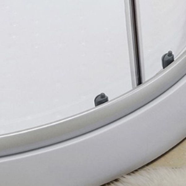 Double Sliding Shower Kit Rounded Shower Kit with Fixed Panel Clearhalo 'Bathroom Remodel & Bathroom Fixtures' 'Home Improvement' 'home_improvement' 'home_improvement_shower_stalls_enclosures' 'Shower Stalls & Enclosures' 'shower_stalls_enclosures' 'Showers & Bathtubs' 1200x1200_b3766c04-eeec-4dc0-b019-1f61fb3a7ac6