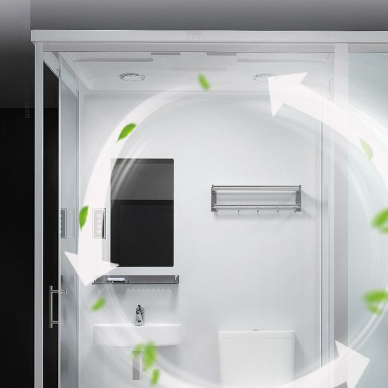 Bathroom Shower Stall Framed Single Sliding Rectangular Shower Enclosure Clearhalo 'Bathroom Remodel & Bathroom Fixtures' 'Home Improvement' 'home_improvement' 'home_improvement_shower_stalls_enclosures' 'Shower Stalls & Enclosures' 'shower_stalls_enclosures' 'Showers & Bathtubs' 1200x1200_b37cc8d2-23dd-4922-93aa-5506aa1637f6