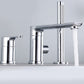Modern Square Brass Tub Faucet with Hand Shower Bathroom Faucet Clearhalo 'Bathroom Remodel & Bathroom Fixtures' 'Bathtub Faucets' 'bathtub_faucets' 'Home Improvement' 'home_improvement' 'home_improvement_bathtub_faucets' 1200x1200_b3872407-271b-44d6-9fab-dd985a1c0bbc