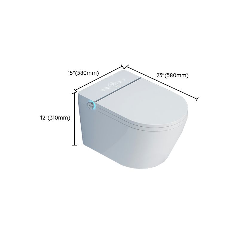 Ceramic Elongated Stain Resistant Wall Mounted Bidet with Temperature Control Clearhalo 'Bathroom Remodel & Bathroom Fixtures' 'Bidets' 'Home Improvement' 'home_improvement' 'home_improvement_bidets' 'Toilets & Bidets' 1200x1200_b39593fe-62a4-4b2b-98ea-b0f0bfb6f772