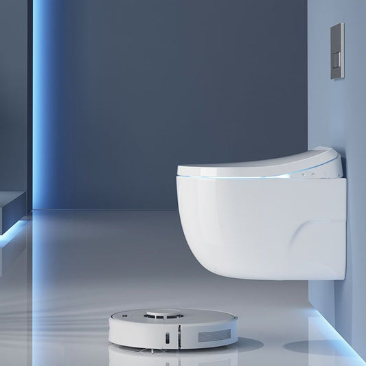 Contemporary Elongated Ceramic Warm Air Dryer Smart Bidet in White Clearhalo 'Bathroom Remodel & Bathroom Fixtures' 'Bidets' 'Home Improvement' 'home_improvement' 'home_improvement_bidets' 'Toilets & Bidets' 1200x1200_b3ab7d09-662b-4fed-8c99-4d59dc1bc534
