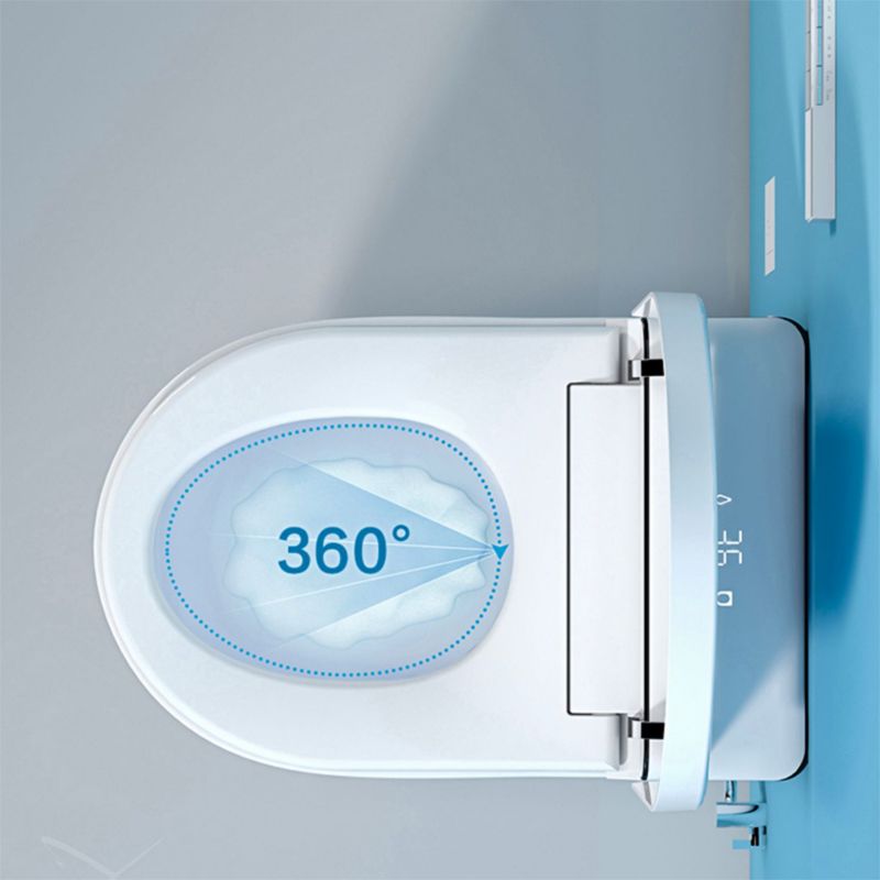 Contemporary Heated Seat Ceramic Dryer White Elongated Wall Hung Toilet Set Clearhalo 'Bathroom Remodel & Bathroom Fixtures' 'Bidets' 'Home Improvement' 'home_improvement' 'home_improvement_bidets' 'Toilets & Bidets' 1200x1200_b3ed855c-c1ec-4514-b69d-90dff86f1399