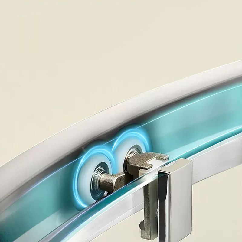 Rounded Shower Enclosure Double Sliding Corner Shower Enclosure Clearhalo 'Bathroom Remodel & Bathroom Fixtures' 'Home Improvement' 'home_improvement' 'home_improvement_shower_stalls_enclosures' 'Shower Stalls & Enclosures' 'shower_stalls_enclosures' 'Showers & Bathtubs' 1200x1200_b3f71930-9d2b-4cdd-8890-64ea6b5315fd