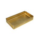 Modern Vessel Bathroom Sink Metal Rectangular with Faucet Vessel ...