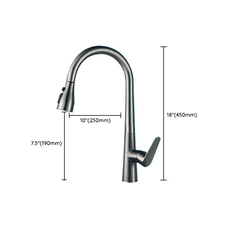 Pull Out Kitchen Faucet Single Handle 3 Function Faucet with Pull Out Sprayer Clearhalo 'Home Improvement' 'home_improvement' 'home_improvement_kitchen_faucets' 'Kitchen Faucets' 'Kitchen Remodel & Kitchen Fixtures' 'Kitchen Sinks & Faucet Components' 'kitchen_faucets' 1200x1200_b40e20a8-0022-41cc-b7e2-c5995af8f992