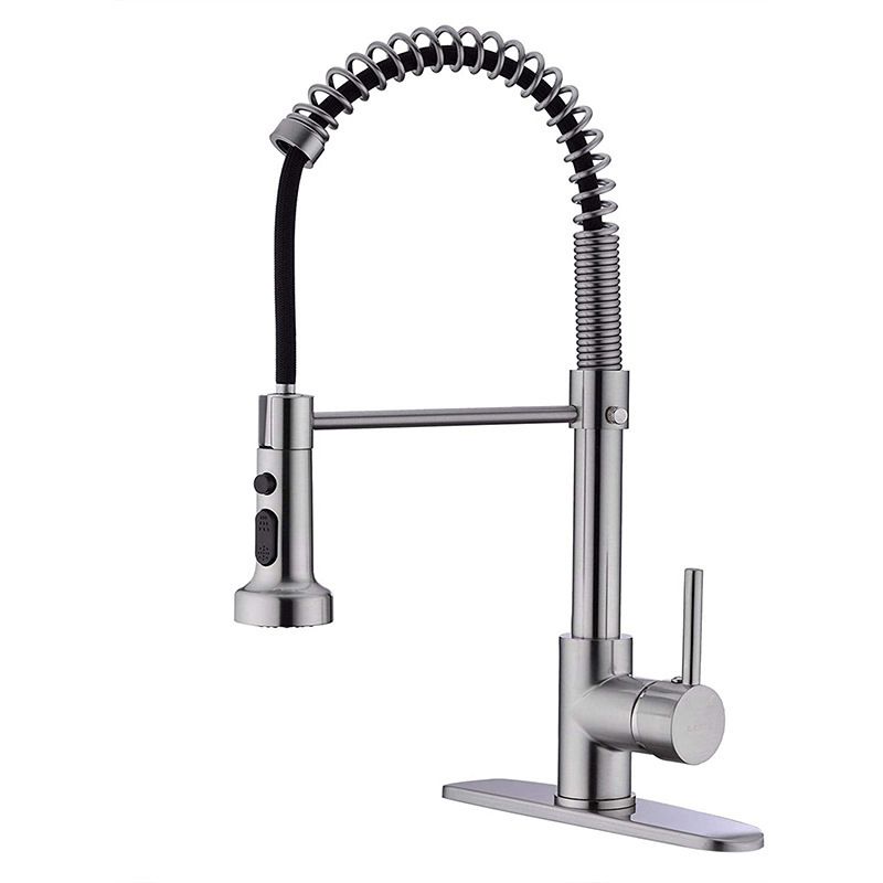 Modern Farmhouse Spring Spout One Handle Kitchen Standard Faucet High Arch Water Filler Clearhalo 'Home Improvement' 'home_improvement' 'home_improvement_kitchen_faucets' 'Kitchen Faucets' 'Kitchen Remodel & Kitchen Fixtures' 'Kitchen Sinks & Faucet Components' 'kitchen_faucets' 1200x1200_b444e203-35ca-48ba-8beb-d6371e936f66