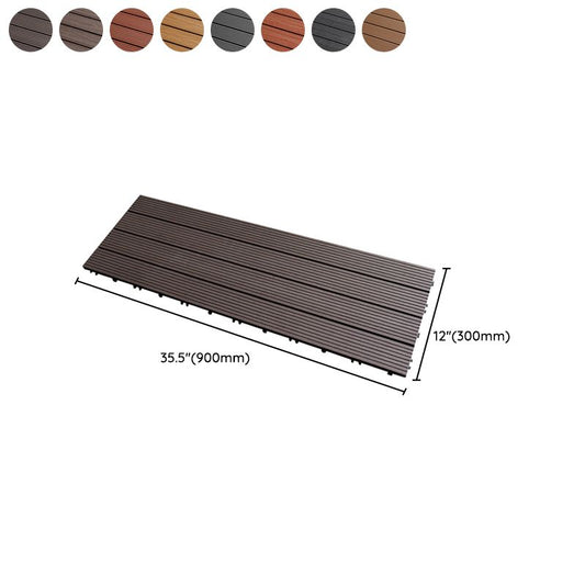 Tradition Rectangle Wood Tile Brown Engineered Wood for Patio Garden Clearhalo 'Flooring 'Hardwood Flooring' 'hardwood_flooring' 'Home Improvement' 'home_improvement' 'home_improvement_hardwood_flooring' Walls and Ceiling' 1200x1200_b467c029-6e67-4011-a519-e35fa845f2e1