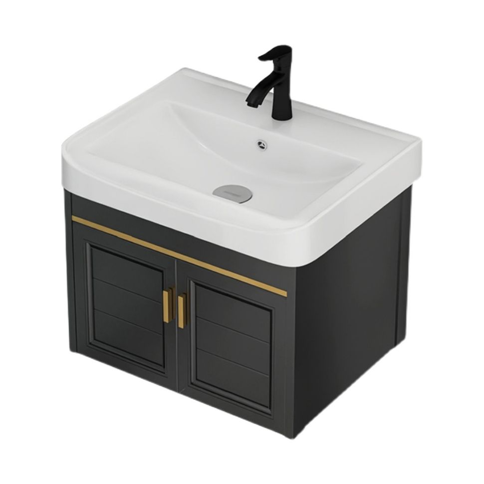 Modern Bathroom Vanity Cabinet Single Sink Space Saver Vanity Clearhalo 'Bathroom Remodel & Bathroom Fixtures' 'Bathroom Vanities' 'bathroom_vanities' 'Home Improvement' 'home_improvement' 'home_improvement_bathroom_vanities' 1200x1200_b47c2674-78ce-4551-ade3-b9bb01f48915