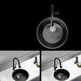 Round Granite Kitchen Sink in Black with Drain Assembly Undermount Sink Clearhalo 'Home Improvement' 'home_improvement' 'home_improvement_kitchen_sinks' 'Kitchen Remodel & Kitchen Fixtures' 'Kitchen Sinks & Faucet Components' 'Kitchen Sinks' 'kitchen_sinks' 1200x1200_b486abac-ff35-476f-8860-fffcf65e26d0