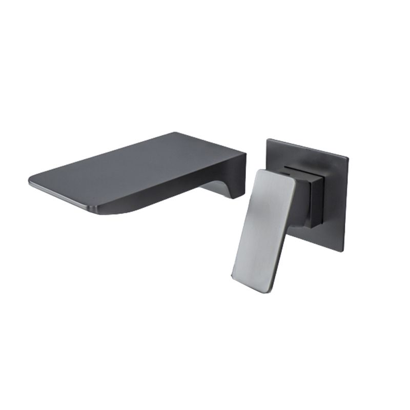 Contemporary Wall Mounted Metal Tub Filler One Handles Waterfall Tub Faucet Trim Clearhalo 'Bathroom Remodel & Bathroom Fixtures' 'Bathtub Faucets' 'bathtub_faucets' 'Home Improvement' 'home_improvement' 'home_improvement_bathtub_faucets' 1200x1200_b49a72d2-525c-4acc-8447-29a0b0035590