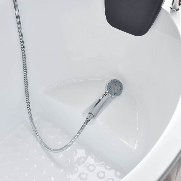 Corner Acrylic Bathtub Soaking White Modern Back to Wall Bath Clearhalo 'Bathroom Remodel & Bathroom Fixtures' 'Bathtubs' 'Home Improvement' 'home_improvement' 'home_improvement_bathtubs' 'Showers & Bathtubs' 1200x1200_b49adf9b-3f60-4403-a3b0-336cdb3f6f97