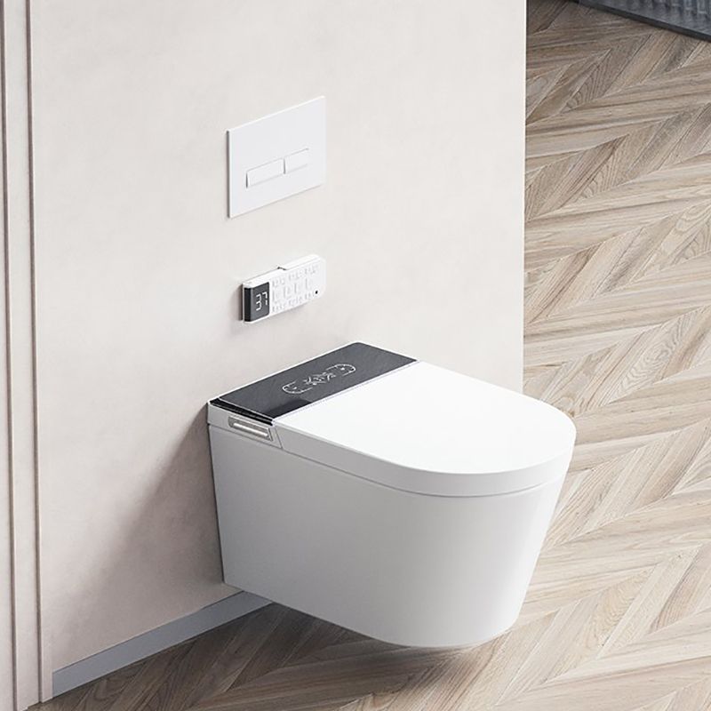 Elongated Wall Mounted Bidet Antimicrobial Smart Bidet with Heated Seat and Dryer Clearhalo 'Bathroom Remodel & Bathroom Fixtures' 'Bidets' 'Home Improvement' 'home_improvement' 'home_improvement_bidets' 'Toilets & Bidets' 1200x1200_b4a9476d-228f-4432-8814-07afe8dcd16a