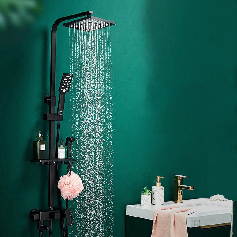 Adjustable Spray Pattern Shower Combo Metal Shower Faucet Arm Shower Head with Slide Bar Clearhalo 'Bathroom Remodel & Bathroom Fixtures' 'Home Improvement' 'home_improvement' 'home_improvement_shower_faucets' 'Shower Faucets & Systems' 'shower_faucets' 'Showers & Bathtubs Plumbing' 'Showers & Bathtubs' 1200x1200_b4a9f39b-688c-4926-9993-c7182f6eaf2b
