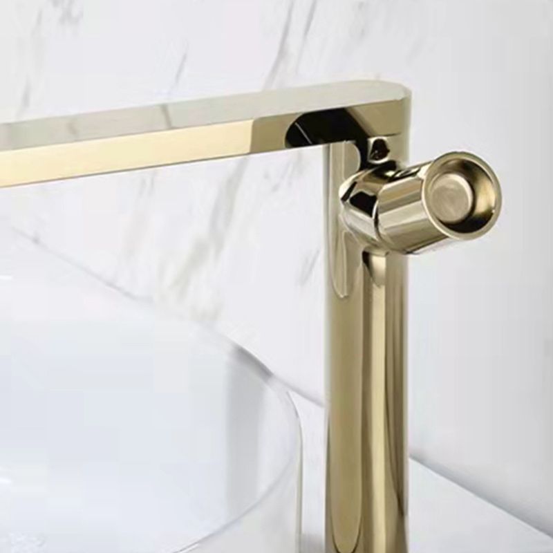 Modern Brass Bathroom Sink Faucet Low Arc with Knob Handle Vessel Faucet Clearhalo 'Bathroom Remodel & Bathroom Fixtures' 'Bathroom Sink Faucets' 'Bathroom Sinks & Faucet Components' 'bathroom_sink_faucets' 'Home Improvement' 'home_improvement' 'home_improvement_bathroom_sink_faucets' 1200x1200_b4dc89ce-94ec-469d-a2d2-53078fb33472